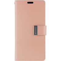 Goospery Rich Diary Wallet Case, Samsung s22 Plus-Rose Gold