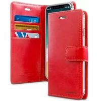 Goospery Blue Moon Diary Wallet Case, iPhone 14 Pro Max-Red