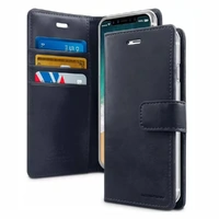 Goospery Blue Moon Diary Wallet Case, iPhone 14 Pro-Black