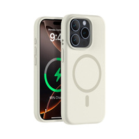 iShield [Ultra MagSafe] Liquid Silicon Snap Case, iPhone 15 Pro Max-White