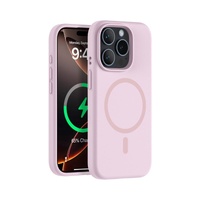 iShield [Ultra MagSafe] Liquid Silicon Snap Case, iPhone 15 Pro-Pink