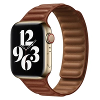 Hoco Apple Watch Leather Magnetic Link Band [WA23] for All Series, 42 / 44 / 45 / 46 / 49 mm-Brown