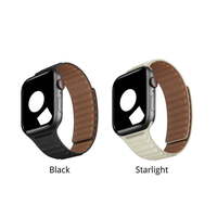 HOCO Apple Watch Leather Magnetic Link Band [WA23] - Starlight - for All Series, 42 / 44 /45 / 49 mm