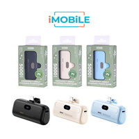 Remax Capsule Series Mini Power Bank with Lightning Port [RPP-633] [5000 mAh] - GREY