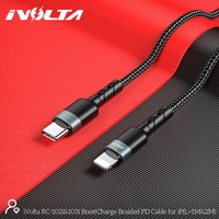 Bundle of 3 - iVolta [RC-103i] 20W BoostCharge 2m Braided Type-C to Lightning Cable