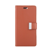 Goospery Rich Diary Wallet Case, iPhone 13 Pro-Brown