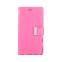 Goospery Rich Diary Wallet Case, iPhone 13 Pro-Hot Pink