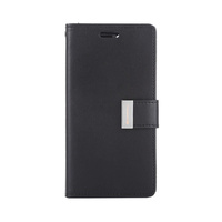 Goospery Rich Diary Wallet Case, iPhone 13 Pro Max-Black