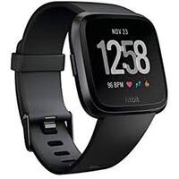 Fitbit Versa Fitness HR Smart Watch - Black/Black Aluminium - Refurbished Unlocked